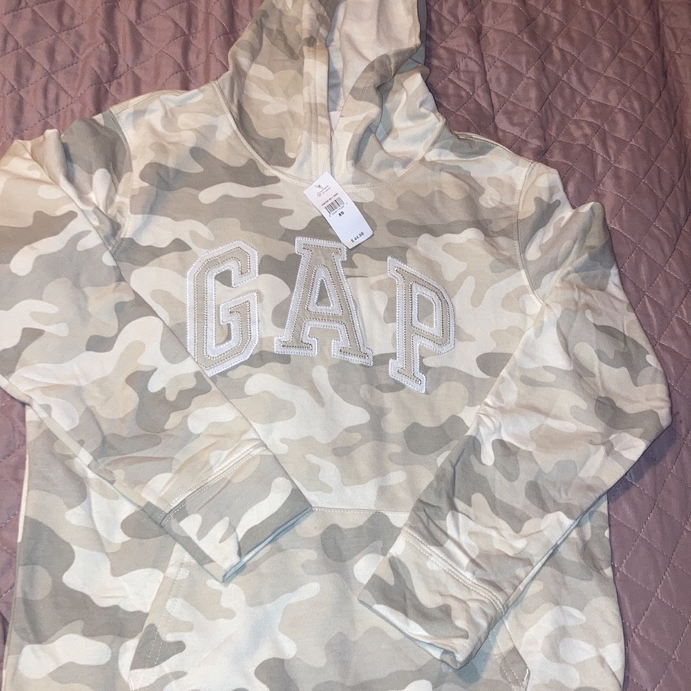 New Light camo GAP logo fleece hoodie